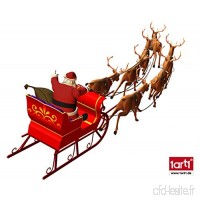 1art1® Noël Sticker Adhésif Fenêtres Autocollant - Le Père Noël avec Ses Rennes Et Son Traîneau 80 x 52 cm - B006GJB01W